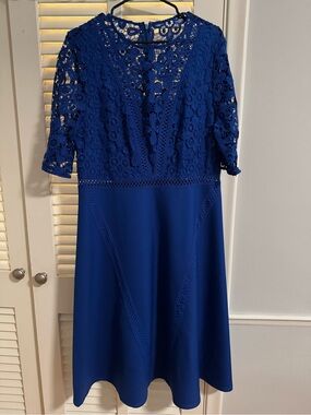 ASOS Royal Blue Lace Midi Dress